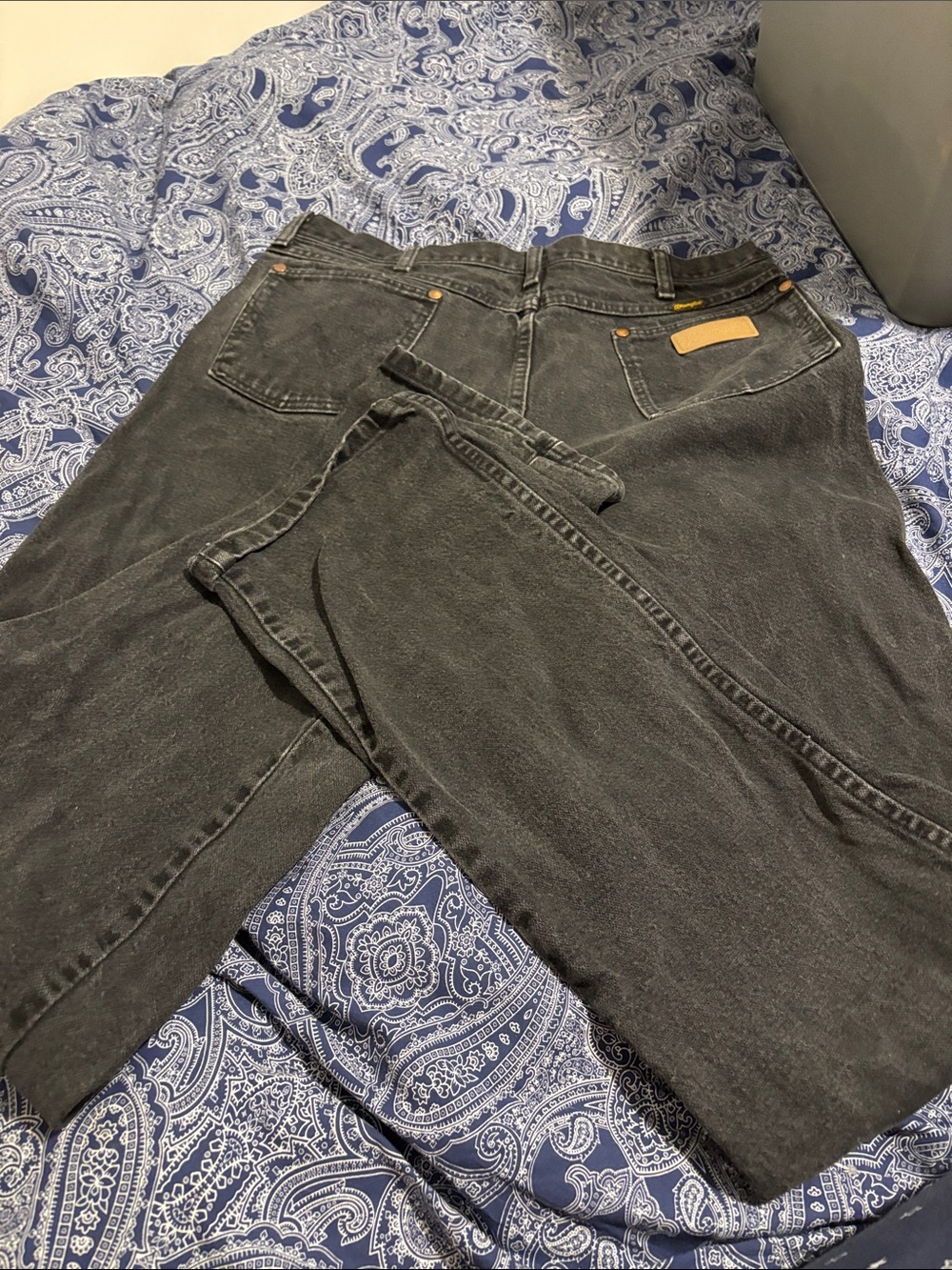 Wranglers Men's Black Denim Jeans - Classic Straight Fit